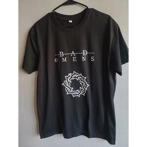 New men's women's large Bad Omens band tee t-shirt black